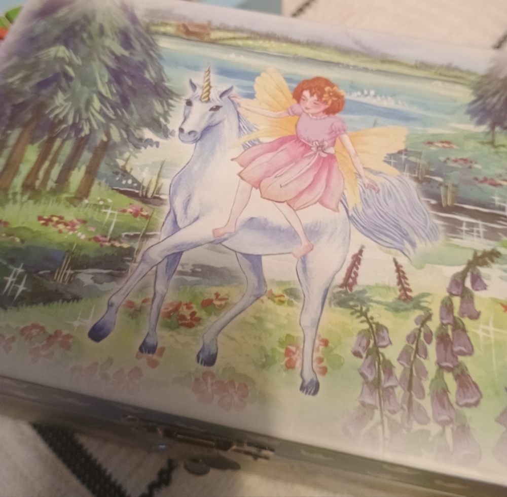 Fairy and Unicorn Decorative Jewelry Box ( NEW)